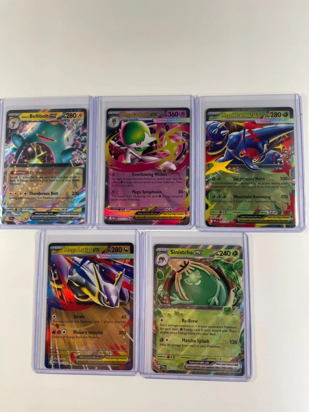 Pokemon EX-Bellibolt, Mega Gardevoir, Mega Heracross,Mega Latias & Siniststcha - Picture 1 of 7